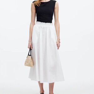 Madewell Pull-On Paperbag Midi Skirt